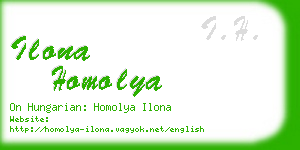ilona homolya business card